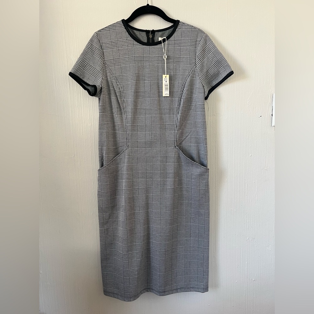 Max Studio Black and White Checkered Dress